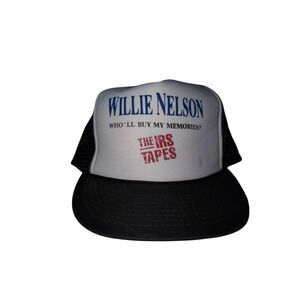 Willie Nelson Who'll Buy My Memories The IRS Tapes Trucker Hat Vintage Snapback